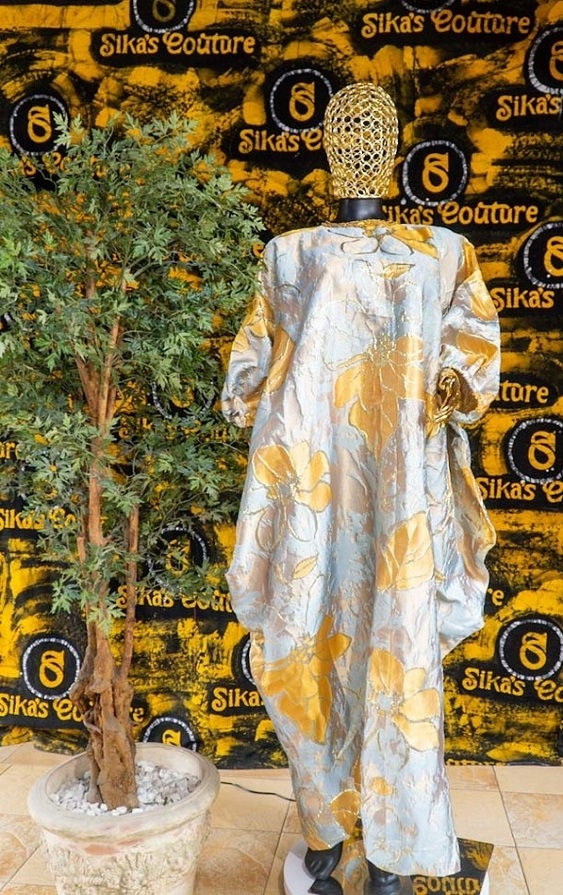 Mosunmola Brocade Boubou With Beaded Neck - Image 3