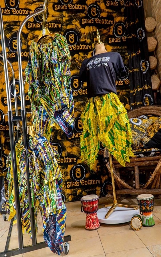 Funmbi Sequined Ankara Unusual Pants