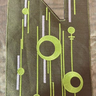 H. Olive green organza colour